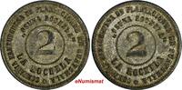 Guatemala 2 Reales GUATEMALA TOKEN 1895 Zinc La Rochela HAMBURGUESA RULAU Gma 100 (15 397) -