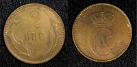 Denmark Bronze 1906 Denmark Christian IX  1906 VBP 2 Ore Last Year Type ... 6,87 EUR  + 12,88 EUR frais d'envoi