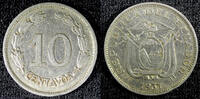 Ecuador 10 Centavos Ecuador 1937 HF 1 YEAR TYPE KM# 76 (22 991) -