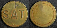 Costa Rica Bronze COSTA RICA Token SAT c/s ''F'' 25.3mm 4,48 g. SCARCE (23 245) -