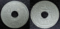 Tunisia 10 Centimes 1942 TUNISIA Zinc 1942  WWII Issue HIGH GRADE KM# 26... 17,13 EUR  + 12,88 EUR frais d'envoi