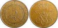Denmark Bronze 1907 Denmark Frederik VIII  1907 VBP; GJ 5 Ore UNC Condit... 42,94 EUR  + 12,88 EUR frais d'envoi