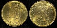 Finland 10 Penniä 1967 Finland Aluminum-Bronze 1967 10 Penniä KEY DATE U... 8,59 EUR  + 12,88 EUR frais d'envoi