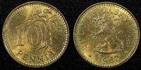 Finland 10 Penniä 1967 Finland Aluminum-Bronze 1967 10 Penniä KEY DATE U... 8,59 EUR  + 12,88 EUR frais d'envoi