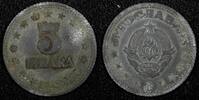 Yugoslavia 5 Dinara 1945 Yugoslavia Zinc 1945  WWII Issue 26.5mm 1 Year ... 2,53 EUR  + 12,88 EUR frais d'envoi