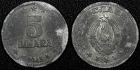 Yugoslavia 5 Dinara 1945 Yugoslavia Zinc 1945  WWII Issue 26.5mm 1 Year ... 4,25 EUR  + 12,88 EUR frais d'envoi