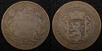 10 Centimes Luxembourg William III Bronze 1865 A  Paris Mint KM# 23.2 (24 508) Uncertified