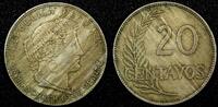 Peru 20 Centavos PERU Copper-Nickel 1920 KM# 215.1 (25 026) -