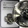 Australia 20 Cents AUSTRALIA Elizabeth II 1981 NGC MS67 GEM BU TOP GRADED KM# 66 (001) -