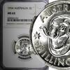 Australia 1 Shilling Australia Elizabeth II Silver 1954 NGC MS62 KM# 53 (031) -