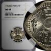 India India-Republic 1964 (C) 5 Naye Paise Ashoka Lion Calcutta NGC MS64 KM# 17 (046) -