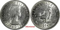 Australia 1954 Florin Australia Silver Royal Visit of Elizabeth II KM# 55 (20 202) -