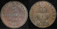 Germany 3 Pfennig German States PRUSSIA Friedrich Wilhelm IV 1854 A KM# 453 (26 735) -