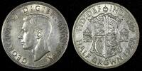 United Kingdom 1/2 Crown Great Britain George VI Silver 1942 WWII Issue aUNC KM# 856 (26 912) -
