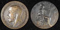 United Kingdom 1917 Farthing Great Britain George V Bronze KM# 808.1 ( 26 998) -