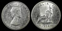 Australia 1954 Florin Australia Silver Royal Visit of Elizabeth II High Grade KM# 55 (923) -