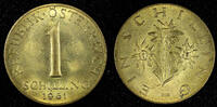 Austria 1961 Schilling AUSTRIA Aluminium-Bronze BETTER DATE BU COIN KM# 2886 (26 722) -