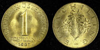 Austria 1961 Schilling AUSTRIA Aluminium-Bronze BETTER DATE BU COIN KM# 2886 (26 723) -
