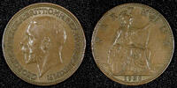 United Kingdom 1936 Farthing Great Britain George V (1910-1936) Bronze ch.XF KM# 825 (26 802) -