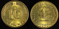 Germany 10 Pfennig Germany - Federal Republic 1950 G BU Karlsruhe Mint KM# 108 (26 781) -