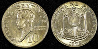 Philippines 10 Sentimos Philippines Copper-Nickel 1972 Francisco Baltasar UNC KM# 198 (760) -