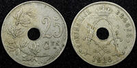 Belgium 25 Centimes BELGIUM Albert I Copper-Nickel 1921 Legend in Dutch KM# 69 (663) -