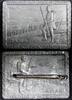 Austria MEDAL AUSTRIA. PATRIOTIC CAP BADGE World War 1.Wacht an der Donau 52 mm x 38 mm -