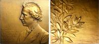 Austria Bronze AUSTRIA Medal Plaque 1906 by H. Kautsch.Emil von Sauer Famous Pianist (9) -