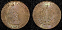 United States 1 Centavo Philippines Bronze 1963 Last Year Type Philadelphia UNC KM# 186 (702) -