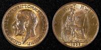United Kingdom 1928 Farthing Great Britain George V (1910-1936) Bronze ch.UNC RED KM#825 (958) -
