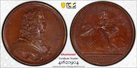 Russian Federation Medal RUSSIA Specimen 1717 Peter I ''Paris Mint Visit'' 60mm PCGS SP62 D-52.1 (04) -