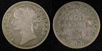 India 1840 Rupee India-British Victoria Silver KM# 457.1 (27 364) -