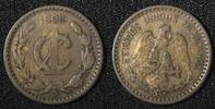 1 Centavo Mexico ESTADOS UNIDOS MEXICANOS Bronze 1906  narrow date KM# 415 (441) Uncertified