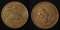 20 Centavos Mexico ESTADOS UNIDOS MEXICANOS Bronze 1954  KM# 439 (27 572) Uncertified
