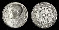 Brazil 100 Reis BRAZIL Dr. Getulio Vargas Copper-Nickel 1938 1st Year KM# 544 ( 602) -