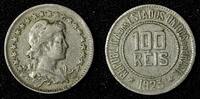Brazil 100 Reis BRAZIL Copper-Nickel 1923 Rio de Janeiro Mint KM# 518 (27 598) -