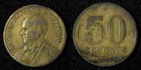 Brazil 50 Centavos Brazil Getúlio Dornelles Vargas 1945 WWII Issue KM# 557a (27 614) -