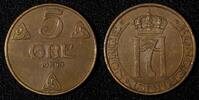 5 Øre NORWAY Haakon VII Bronze 1940  27 mm KM# 368 (27 620) Uncertified