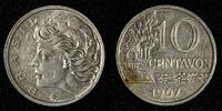 Brazil 10 Centavos Brazil Copper-Nickel 1967 1 Year Type XF KM# 578.1 (27 613) -