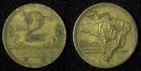 Brazil 2 Cruzeiros BRAZIL Aluminum-Bronze 1944 WWII Issue KM# 559 (27 657) -