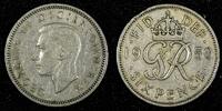 United Kingdom 6 Pence Great Britain George VI 1950 KM# 875 (27 388) -