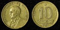 Brazil 10 Centavos BRAZIL Aluminum-Bronze 1943 WWII Issue KM# 555a.1 (27 656) -