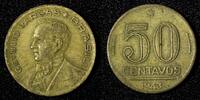 Brazil 50 Centavos Brazil Getúlio Dornelles Vargas 1943 WWII Issue KM# 557a (27 655) -