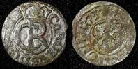 Sweden Solidus Livonia Riga CARL XI of Sweden (1660-1697)Silver 1663 Schilling KM#55(8) -