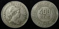 Brazil 400 Reis BRAZIL Copper-Nickel 1929 Liberty 30.2mm KM# 520 (27 794) -
