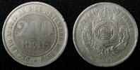 Brazil 200 Reis BRAZIL Pedro II Copper-Nickel 1887 32 mm Mint-857,000 KM# 484 (27 797) -