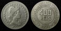 Brazil 400 Reis BRAZIL Copper-Nickel 1931 Liberty 30.2mm KM# 520 (27 792) -