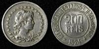 Brazil 200 Reis BRAZIL Copper-Nickel 1924 Liberty 25mm KM# 519 (27 803) -
