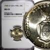 United States 20 Centavos Philippines Silver 1945 D NGC MS65 Nice GEM BU KM#182 (023) -