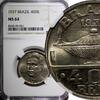Brazil 400 Reis BRAZIL Oswaldo Cruz Copper-Nickel 1937 NGC MS64 KM# 539 (031) -